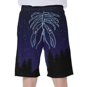 Cancer Constellation Print Men's Beach Shorts