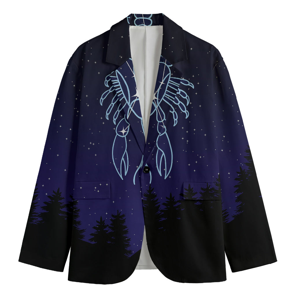 Cancer Constellation Print Men's Blazer