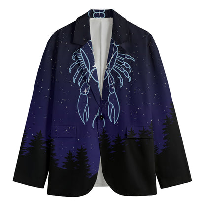 Cancer Constellation Print Men's Blazer