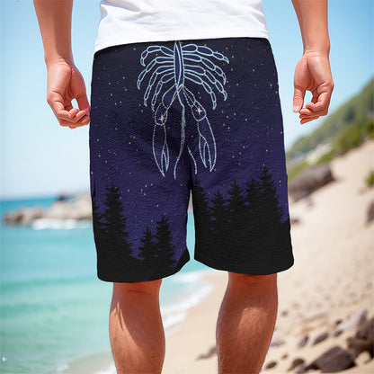 Cancer Constellation Print Men's Cargo Shorts