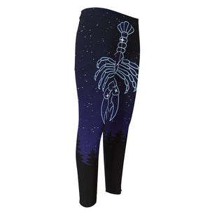 Cancer Constellation Print Men's Compression Pants