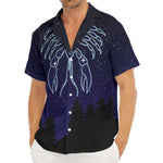 Cancer Constellation Print Men's Deep V-Neck Shirt