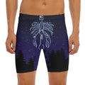 Cancer Constellation Print Men's Long Boxer Briefs