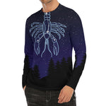 Cancer Constellation Print Men's Long Sleeve Rash Guard