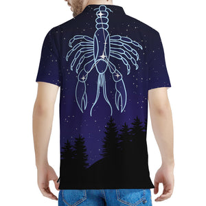 Cancer Constellation Print Men's Polo Shirt