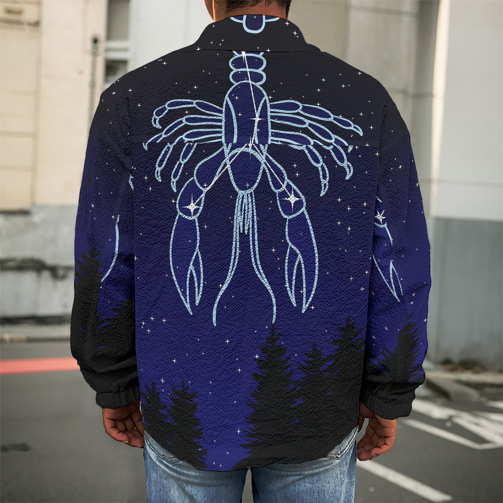 Cancer Constellation Print Men's Shirt Jacket