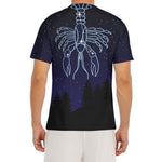 Cancer Constellation Print Men's Short Sleeve Rash Guard