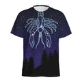 Cancer Constellation Print Men's Athletic T-Shirt