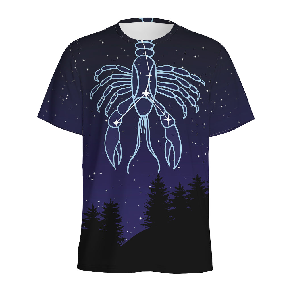 Cancer Constellation Print Men's Sports T-Shirt