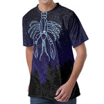 Cancer Constellation Print Men's Velvet T-Shirt