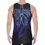 Cancer Constellation Print Men's Velvet Tank Top