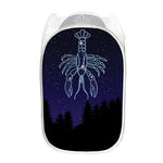 Cancer Constellation Print Mesh Laundry Hamper