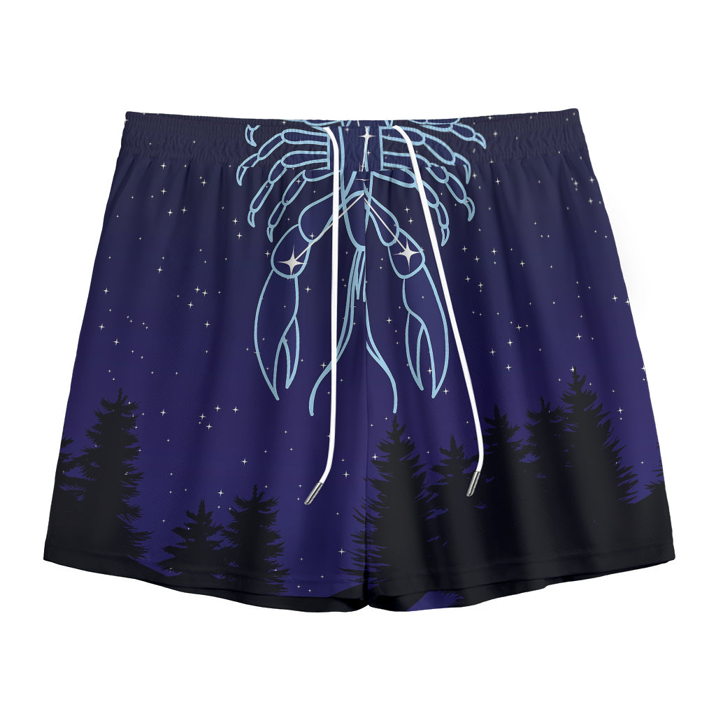 Cancer Constellation Print Mesh Shorts