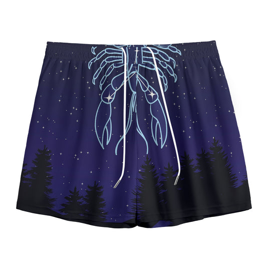 Cancer Constellation Print Mesh Shorts