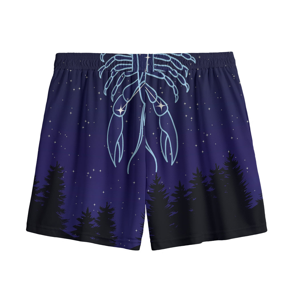 Cancer Constellation Print Mesh Shorts