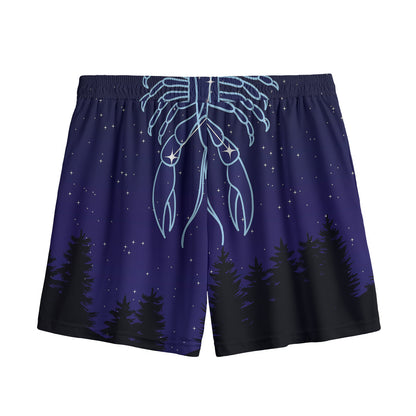 Cancer Constellation Print Mesh Shorts