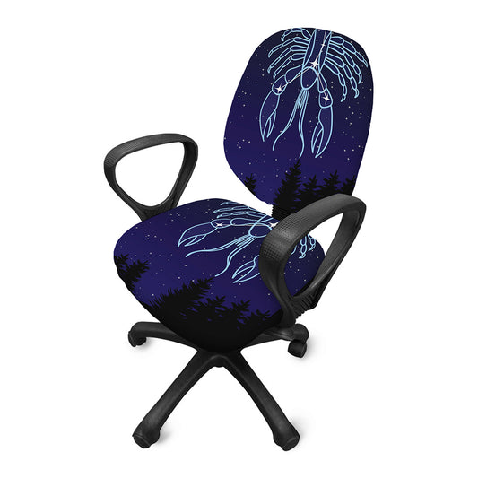 Cancer Constellation Print Office Chair Cover
