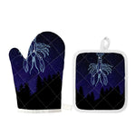Cancer Constellation Print Oven Mitt And Pot Holder Set