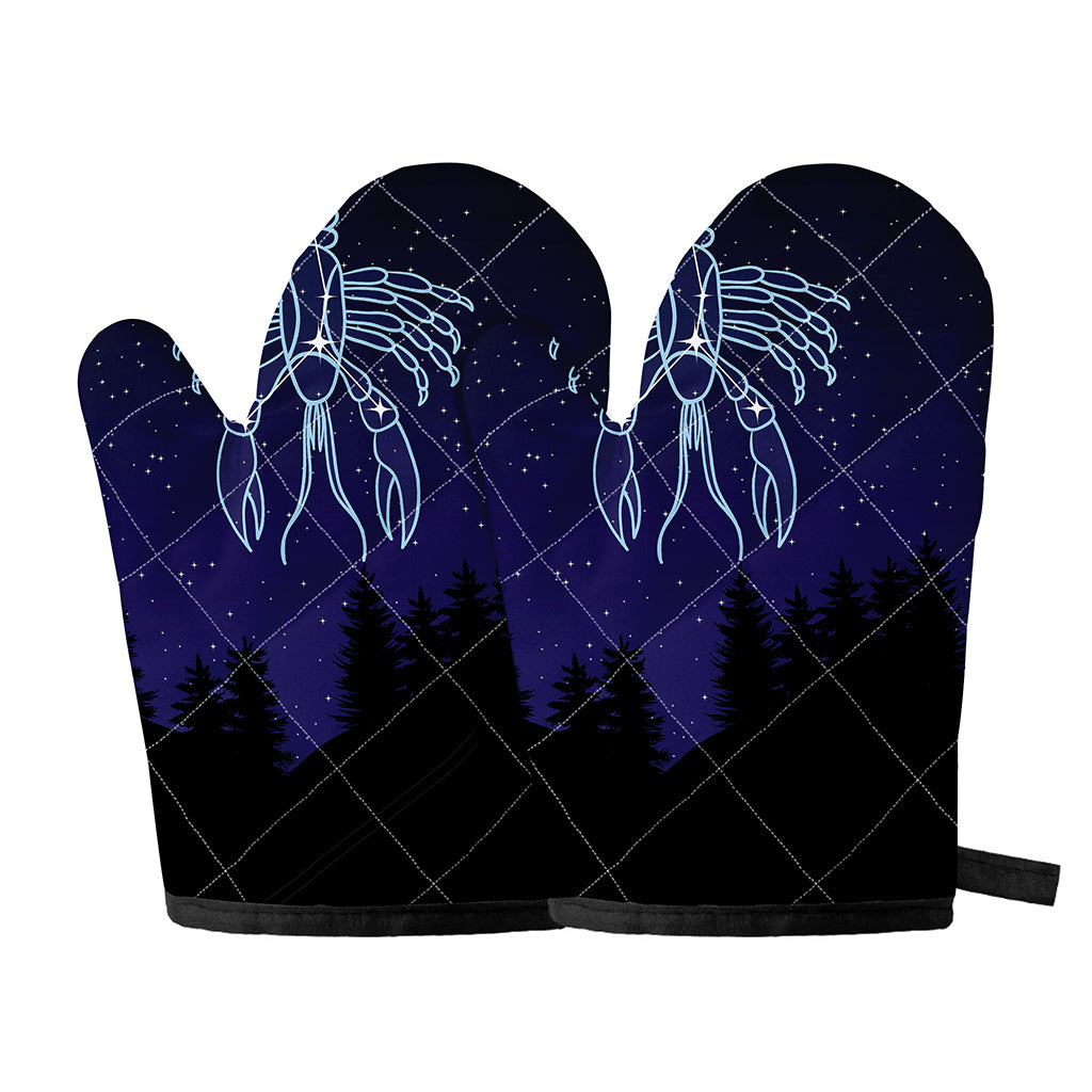 Cancer Constellation Print Oven Mitts