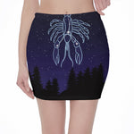 Cancer Constellation Print Pencil Mini Skirt