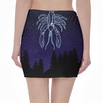 Cancer Constellation Print Pencil Mini Skirt