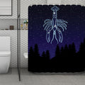 Cancer Constellation Print Polyester Shower Curtain