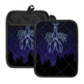 Cancer Constellation Print Pot Holders With Pocket