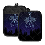 Cancer Constellation Print Pot Holders With Pocket