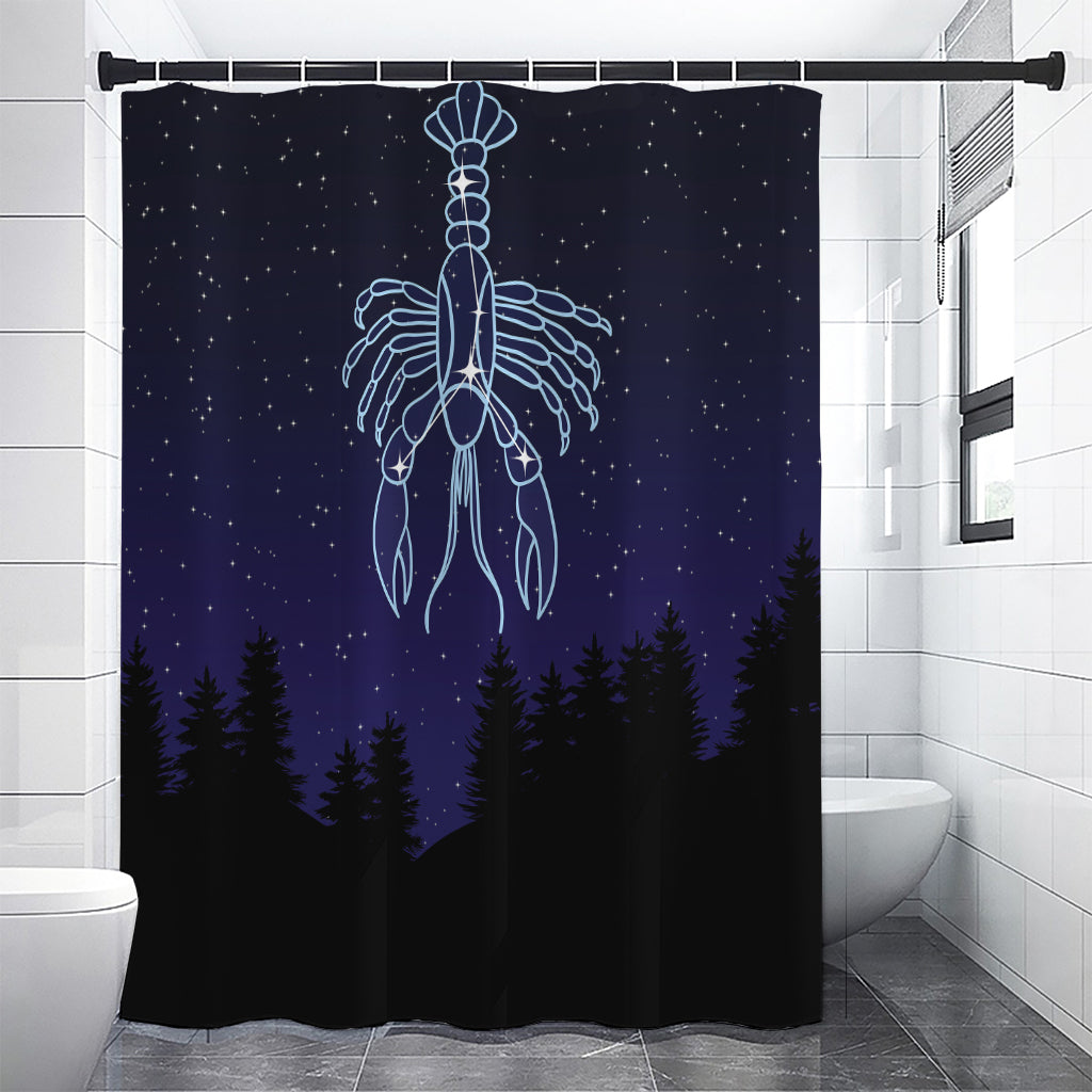 Cancer Constellation Print Premium Shower Curtain