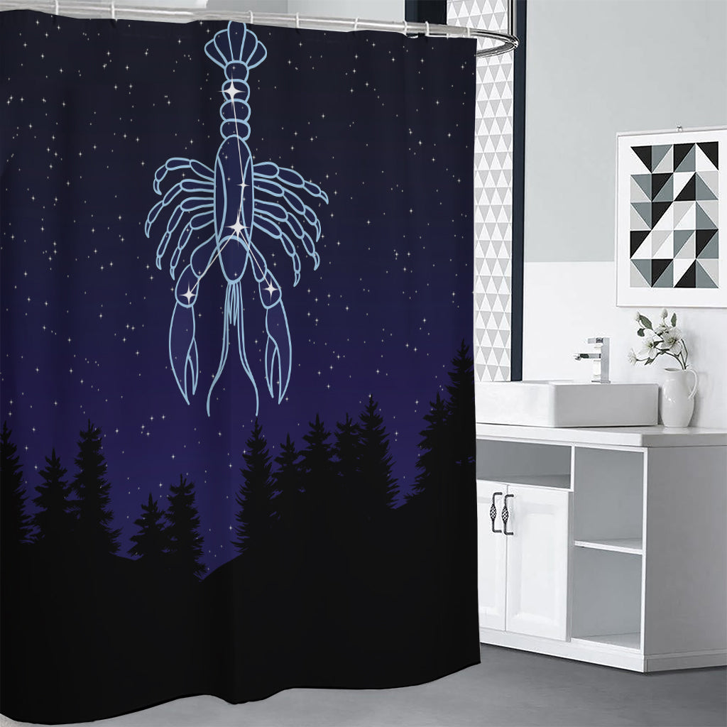 Cancer Constellation Print Premium Shower Curtain