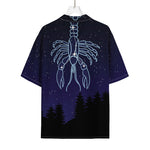 Cancer Constellation Print Rayon Hawaiian Shirt