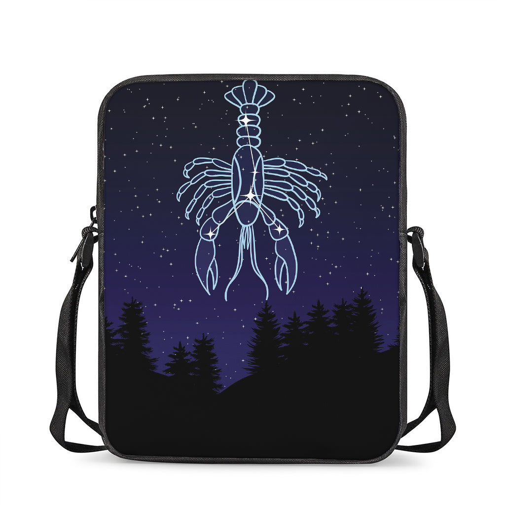 Cancer Constellation Print Rectangular Crossbody Bag