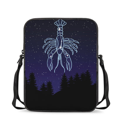 Cancer Constellation Print Rectangular Crossbody Bag