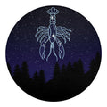 Cancer Constellation Print Round Blanket