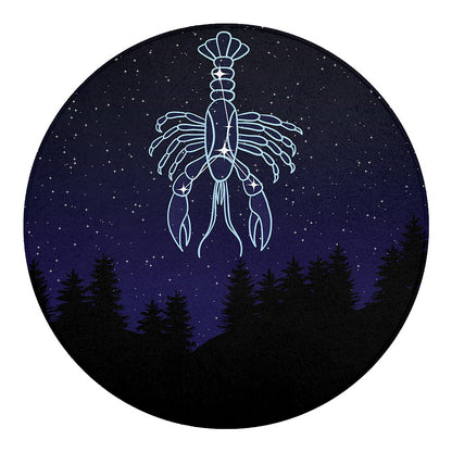 Cancer Constellation Print Round Blanket