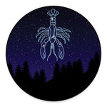 Cancer Constellation Print Round Floor Mat