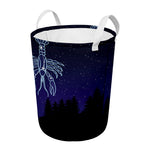 Cancer Constellation Print Round Laundry Basket