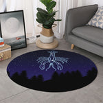 Cancer Constellation Print Round Rug