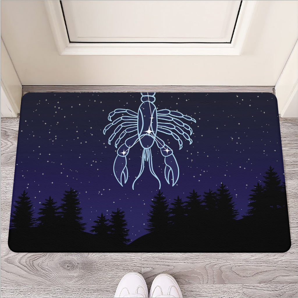 Cancer Constellation Print Rubber Doormat