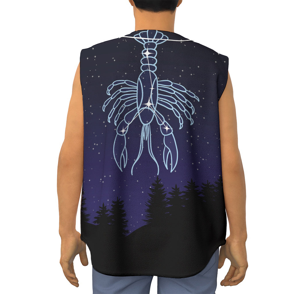 Cancer Constellation Print Sleeveless Baseball Jersey