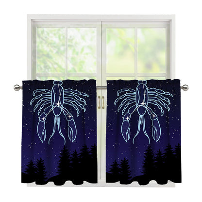 Cancer Constellation Print Tier Curtains