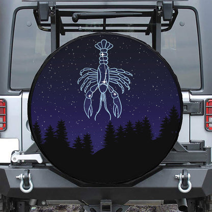 Cancer Constellation Print Tire Cover