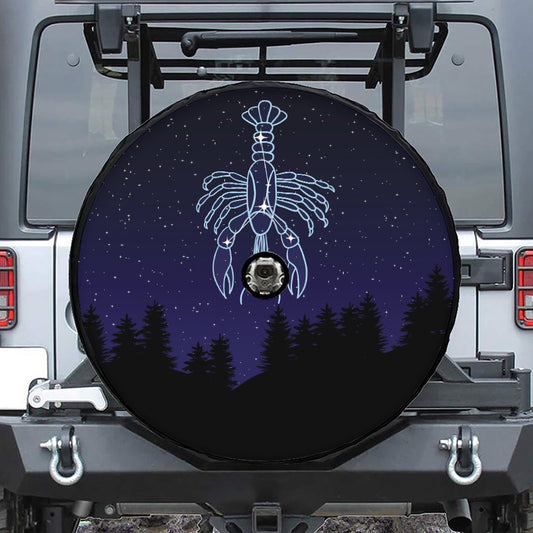 Cancer Constellation Print Tire Cover With Camera Hole
