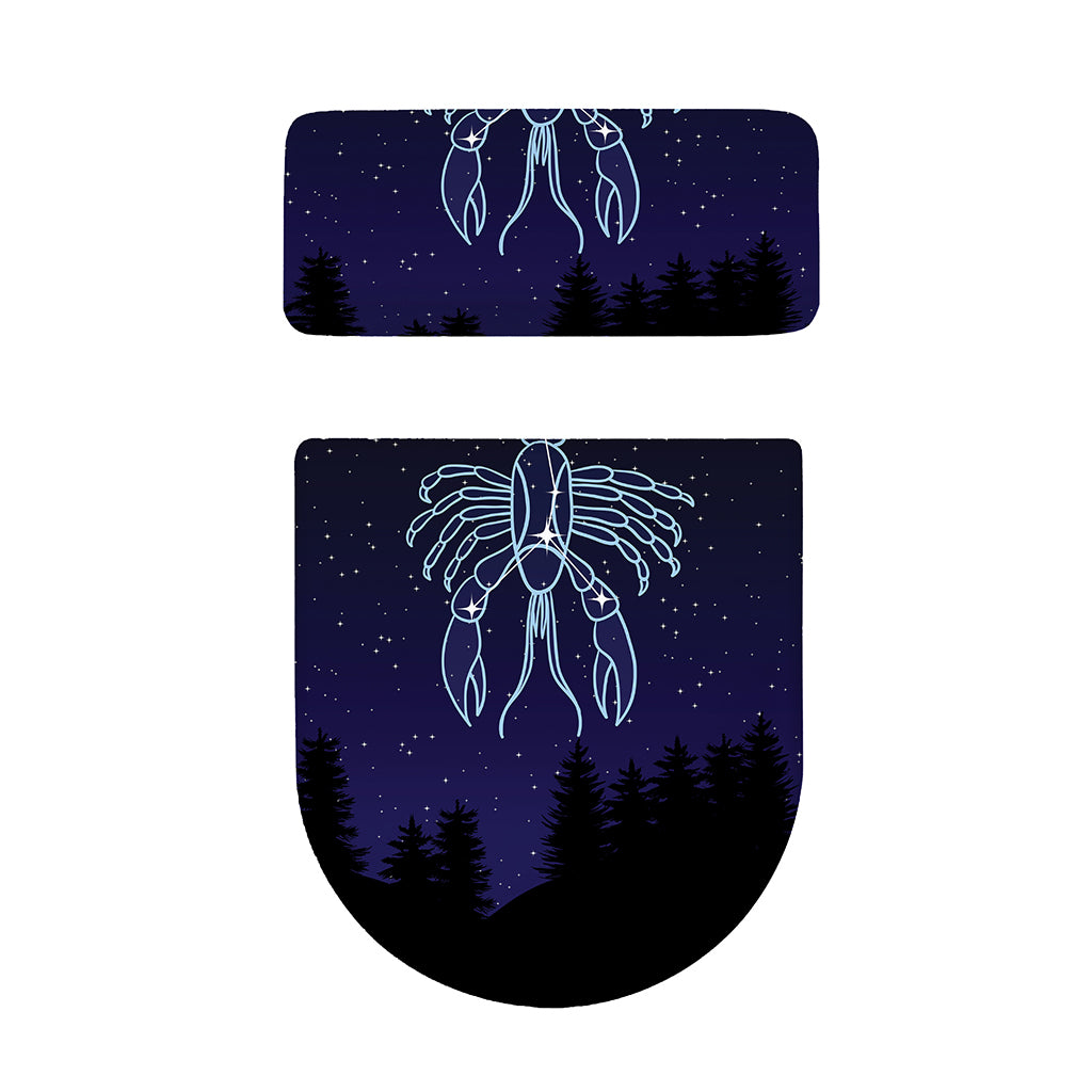 Cancer Constellation Print Toilet Lid And Tank Cover Set
