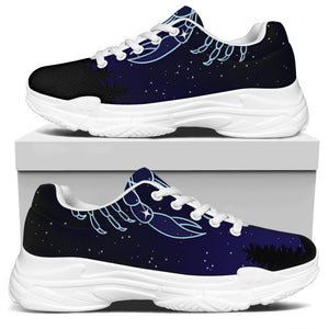 Cancer Constellation Print White Chunky Shoes