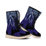 Cancer Constellation Print Winter Boots