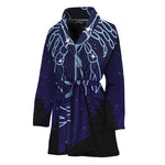 Cancer Constellation Print Women's Bathrobe