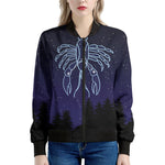 Cancer Constellation Print Women's Bomber Jacket