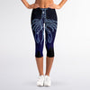 Cancer Constellation Print Women's Capri Leggings