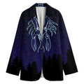 Cancer Constellation Print Women's Cotton Blazer
